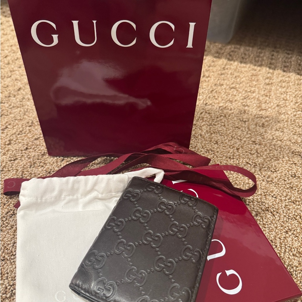 Gucci Black Leather Card Holder